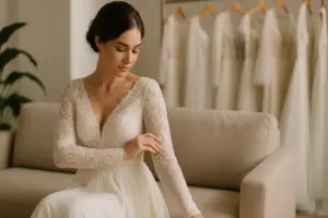 Abiti da sposa con maniche lunghe: come scegliere il tessuto più comodo per la cerimonia
