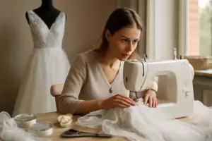Come cucire un abito da sposa in casa: la guida per iniziare senza ansia da errore