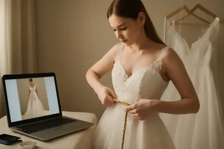 Come si fa a non sbagliare la taglia dell’abito da sposa acquistato online? Evita la delusione con questo metodo