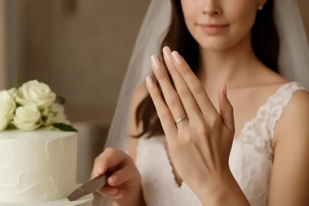 Tendenze nail art sposa: le idee semplici che resistono fino al taglio della torta