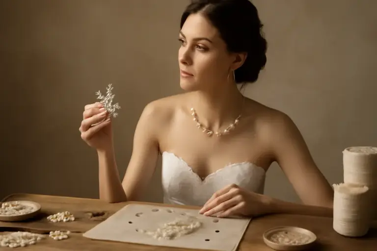 Parure e gioielli sposa fatti a mano: i materiali migliori per un look unico e personalizzato