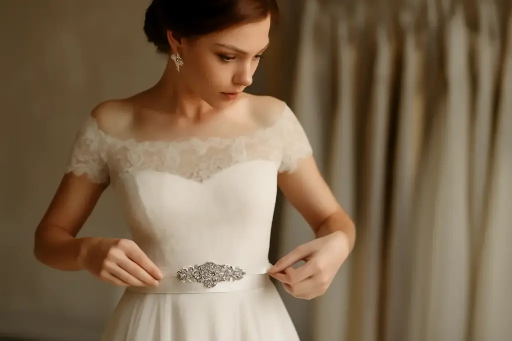 Spesso si sottovaluta la scelta della cintura sull’abito da sposa: come esaltare il punto vita senza errori
